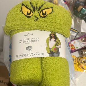Hallmark Lime Green Hooded Scarf with Pockets